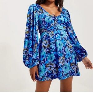 NWT Gorgeous For Love And Lemons Blue Floral Dress